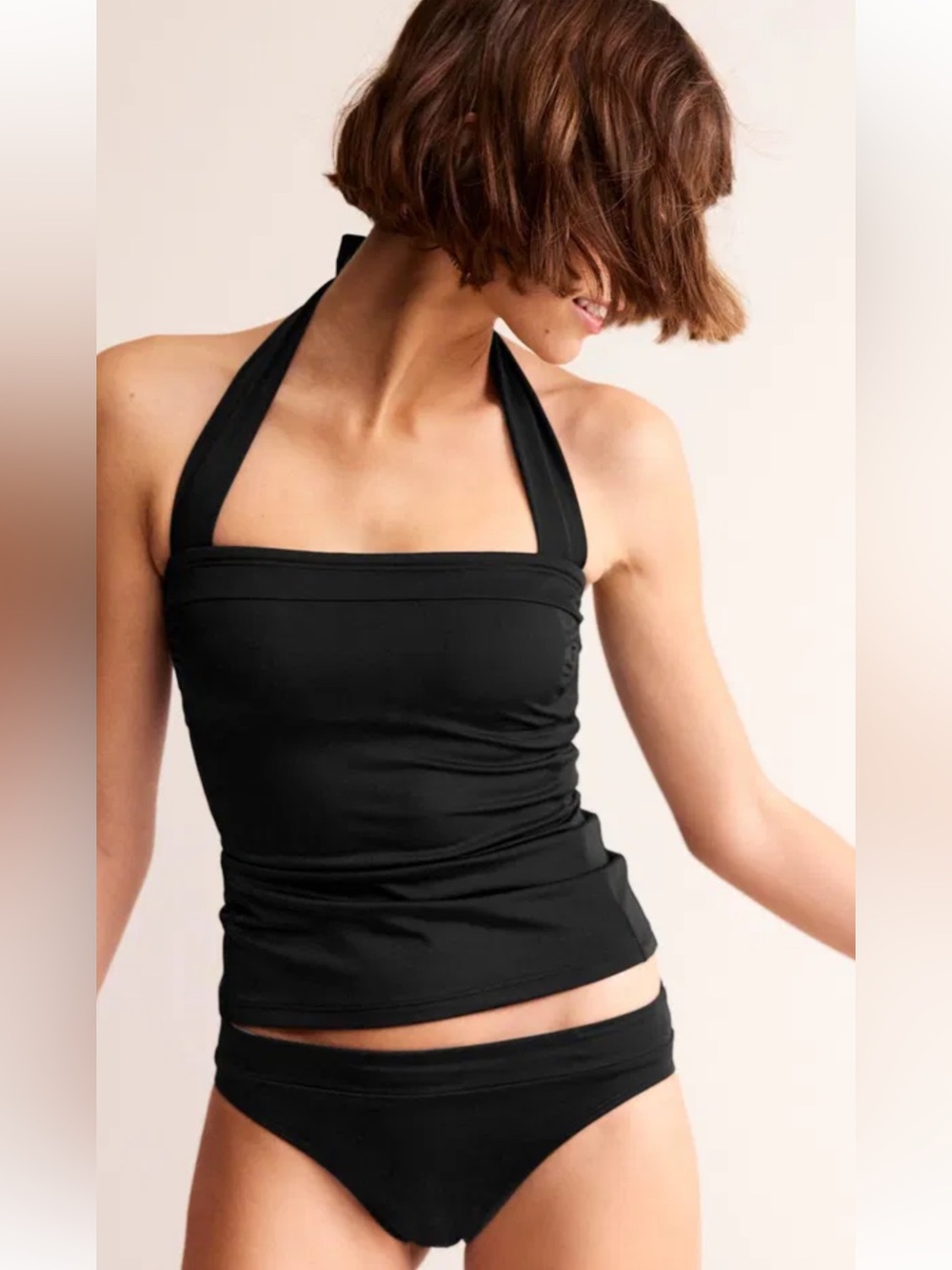 Boden Black Halter Bikini Set